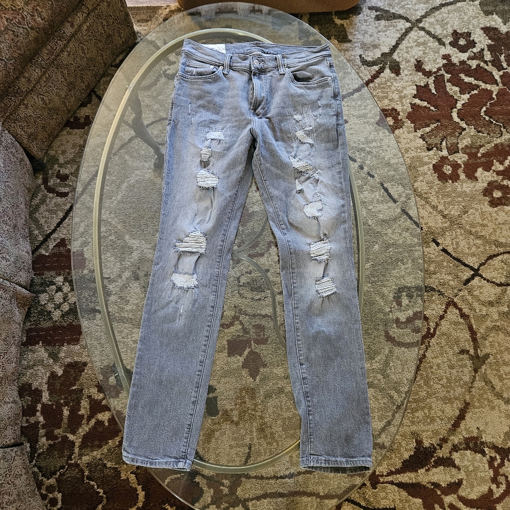 H&M Mens Gray Wash Jeans - 32/32